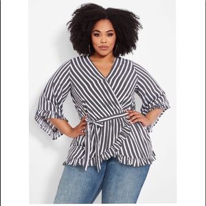 Fashion deep V-neck blouse